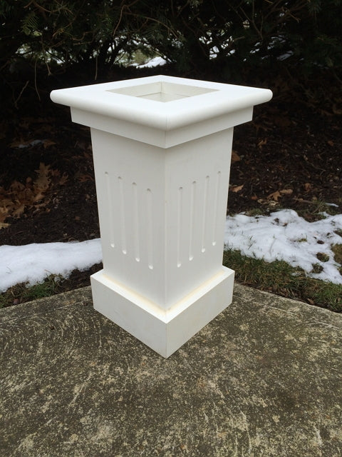 All Azek 72" Lantern Post Sleeve with Fluted Base