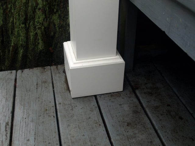 All Azek 72" Lantern Post Sleeve with Base Trim