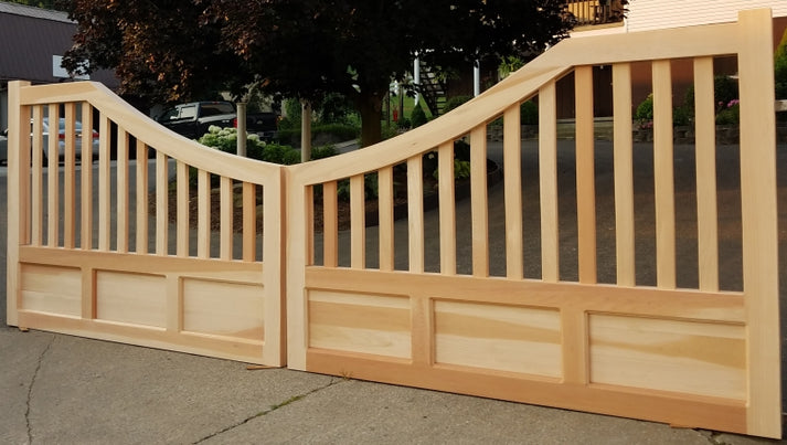 Wooden Driveway Gate custom made out of Western Red Cedar | New England ...