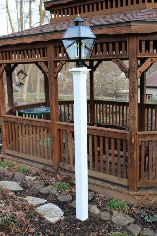 Wooden Lantern Posts custom made by New England Woodworks