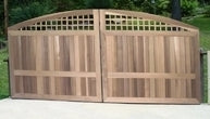 South Hampton Convex Wooden Driveway Gate (A)