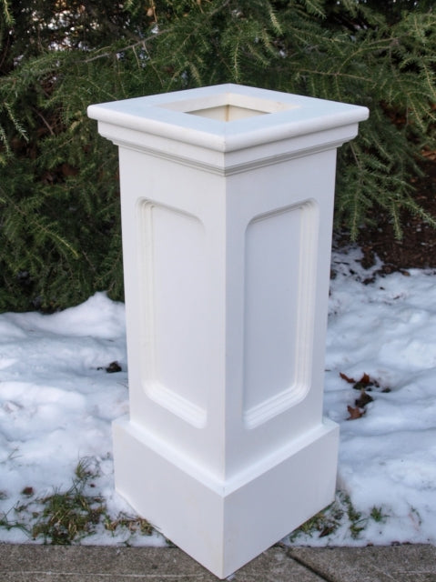 All Azek 72" Lantern Post Sleeve with Genuine Recessed Panel Base
