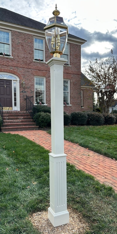 Finial Lantern Post with Fluted or Raised Panel Base