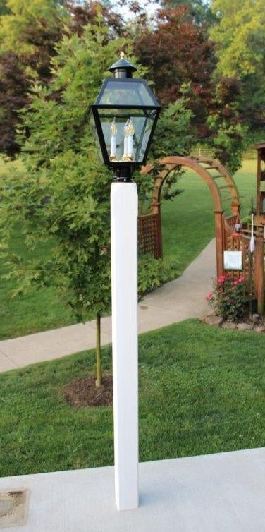 Wooden Lantern Posts custom made by New England Woodworks