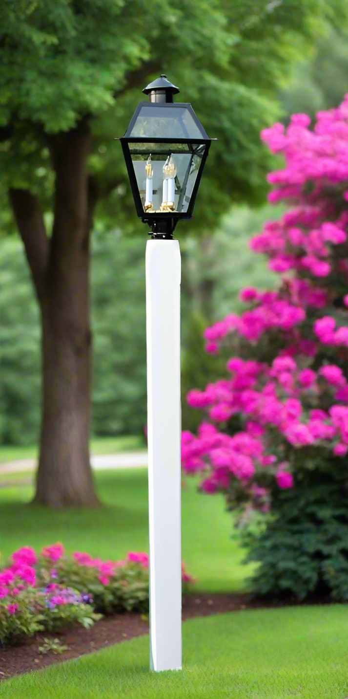 Wooden Lantern Posts custom made by New England Woodworks