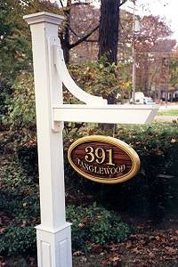 Finial LP with Estate Sign Post Brace Kit and 30" Raised Panel Base