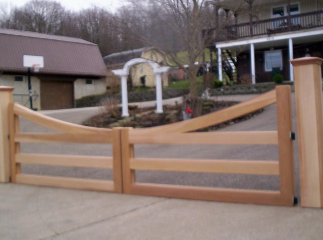 Country Style Custom Wooden Gate made from customer's drawing