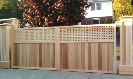 Wooden Driveway Gate custom made out of Western Red Cedar | New England ...